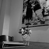 一番奥のテーブル席